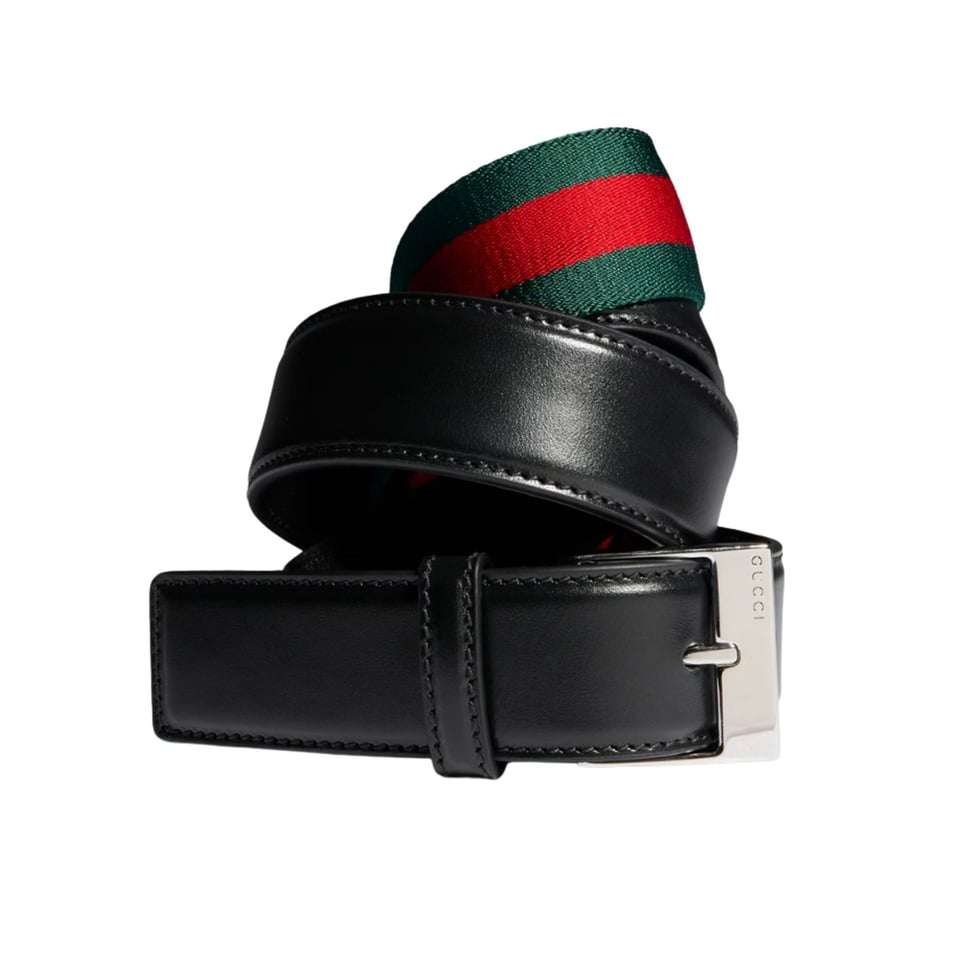 Gucci Belt With Squared Buckle ‎Black 874726 AAGRY 1053 view 2