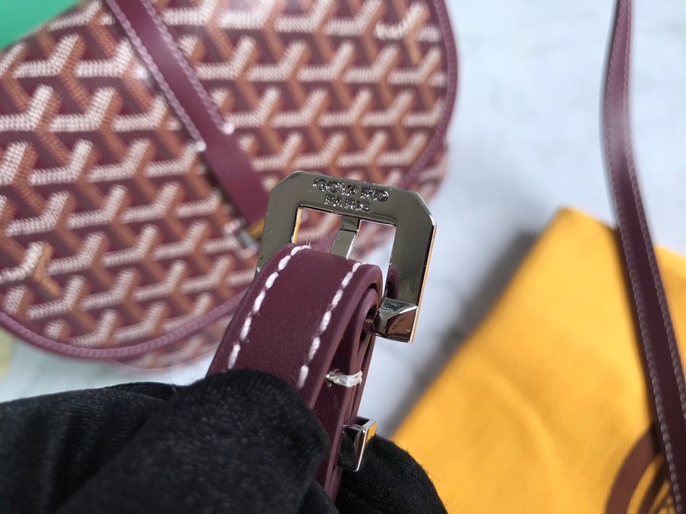 Goyard Belvedere Pm Bag 21Cm Burgundy Canvas view 8