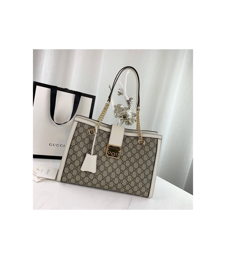 Gucci Padlock Medium GG Shoulder Bag White view 6