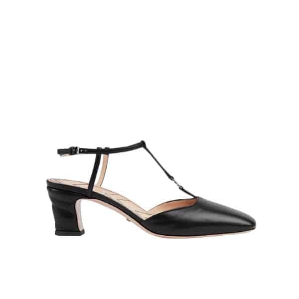 Gucci Women’S Petite Gg Slingback Pump ?Black 723446 Bko00 1000 view 2