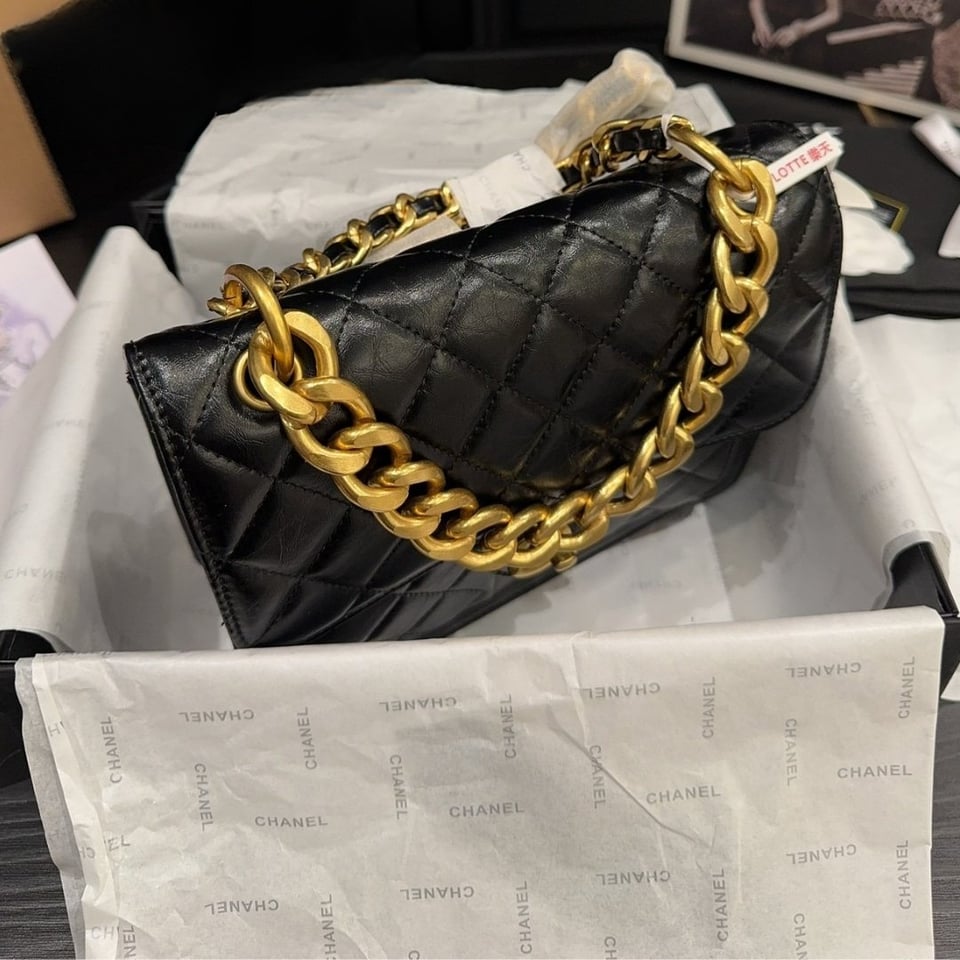 Chanel 23S Retro Backpack With Gold Hardware Black 22Cm/8.7in view 8
