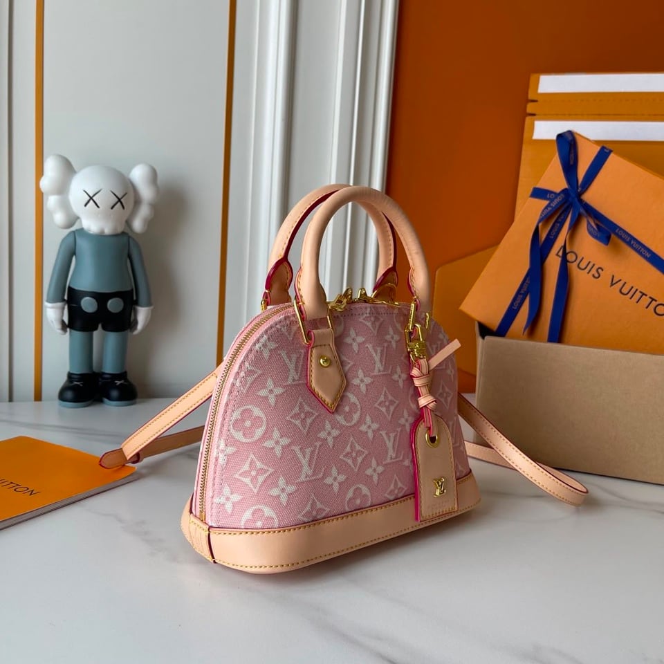 Louis Vuitton Alma BB Monogram Emblème Rose Ruban Color 23.5cm M2A378 view 10