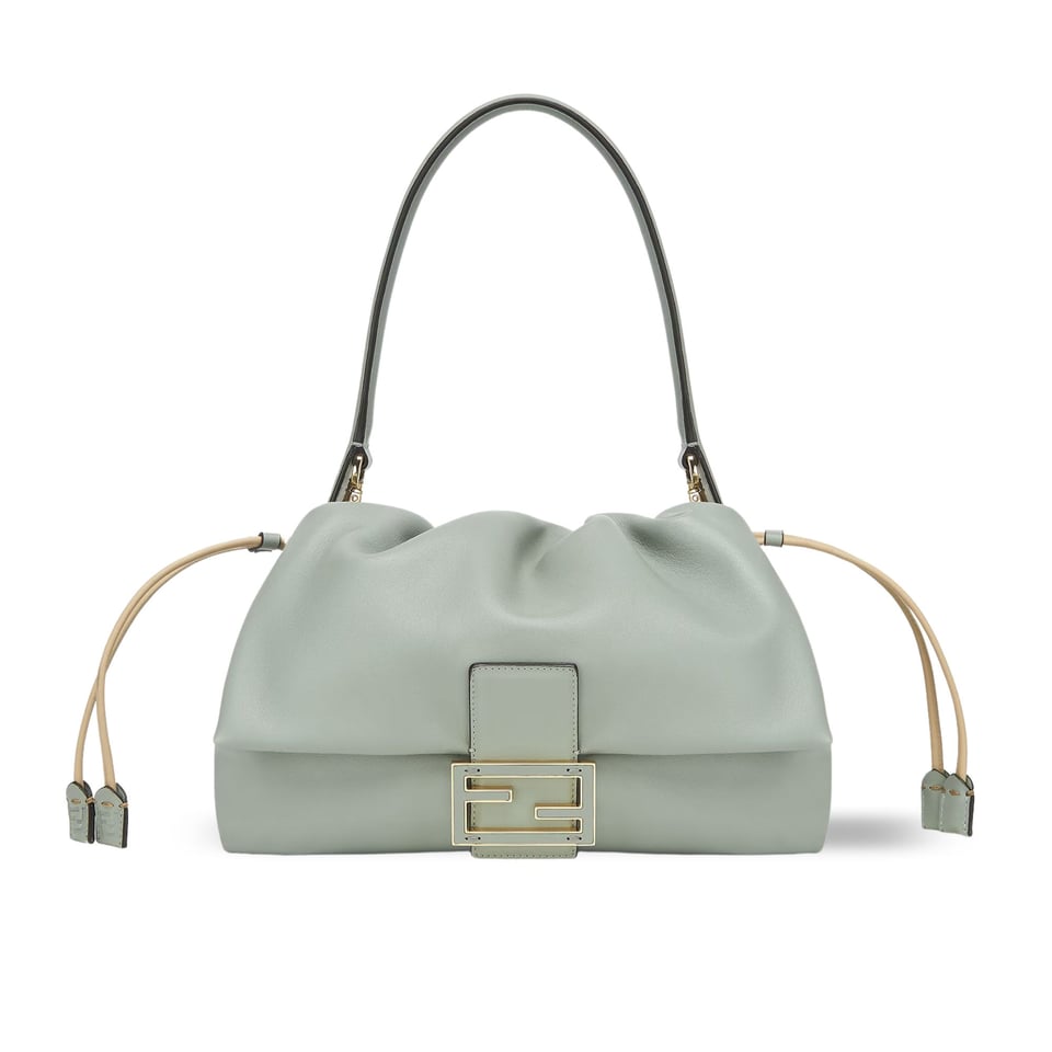 Fendi Mamma Baguette Medium Matcha Green Nappa Leather Bag 26.5cm