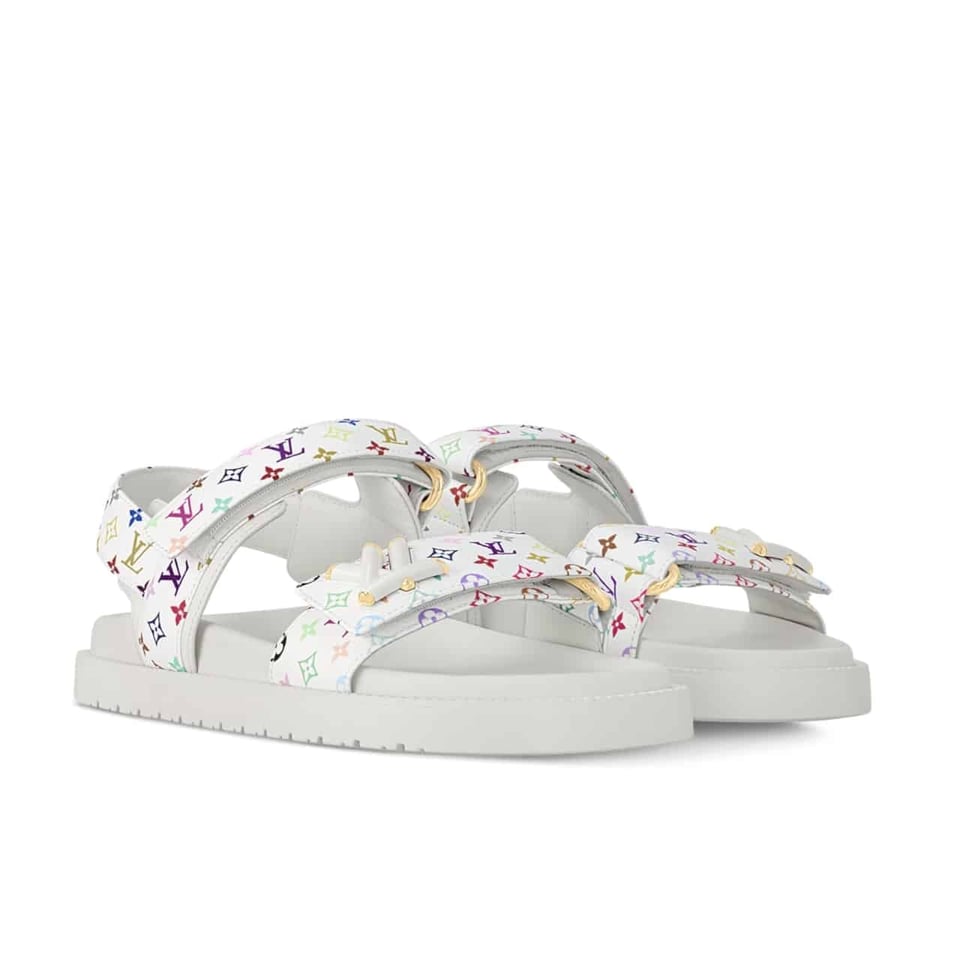 Louis Vuitton X Murakami Lv Sunset Flat Comfort Sandal White 1Agxeq view 2