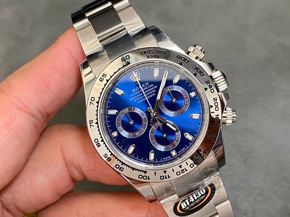 [Super Clone] Rolex Daytona 40mm Bright Blue Dial Oyster 126509 view 4