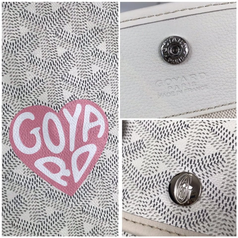 Goyard Anjou Mini Bag 20cm White Calfskin And Goyardine Canvas view 10