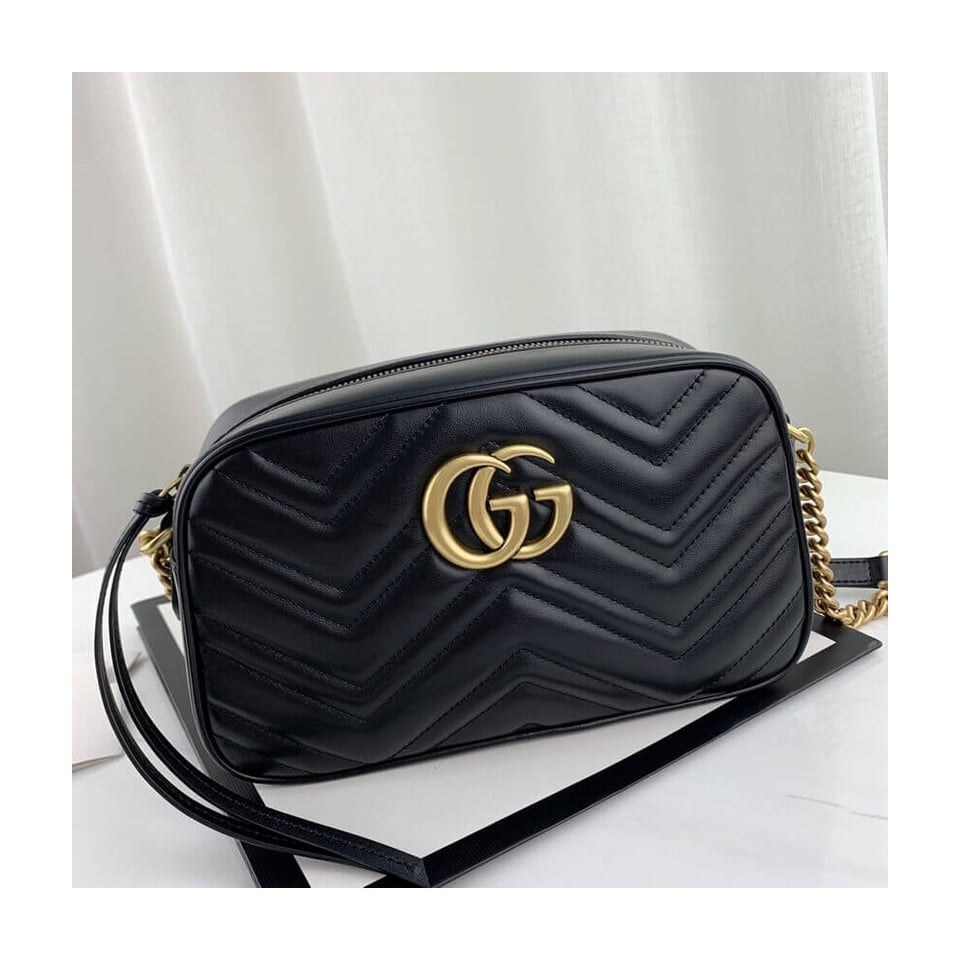 Gucci GG Marmont Small Shoulder Bag Black 24Cm view 7