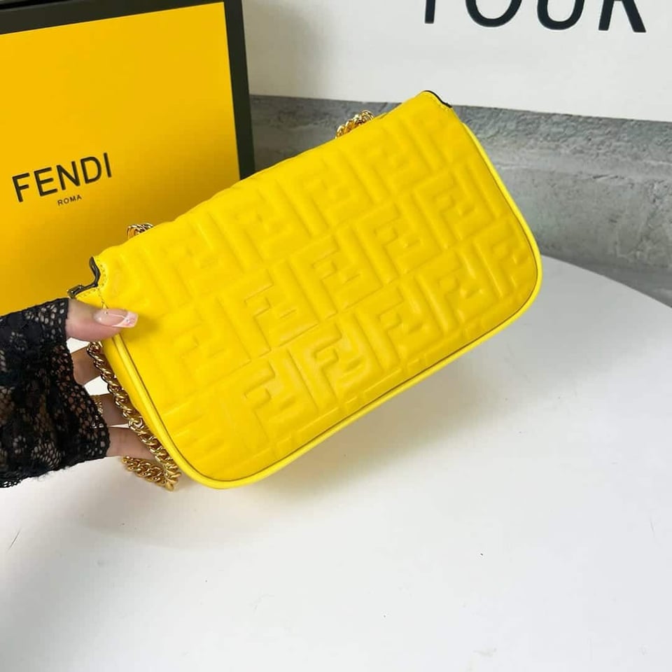 Fendi Bag Nappa Leather Bag Yellow 24Cm/ 9.4in view 10