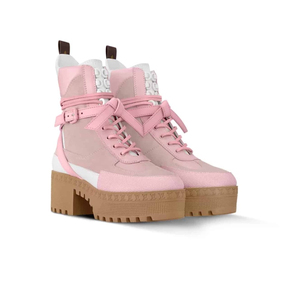 Louis Vuitton Laureate Platform Desert Boot Rose 1Ad23N view 2