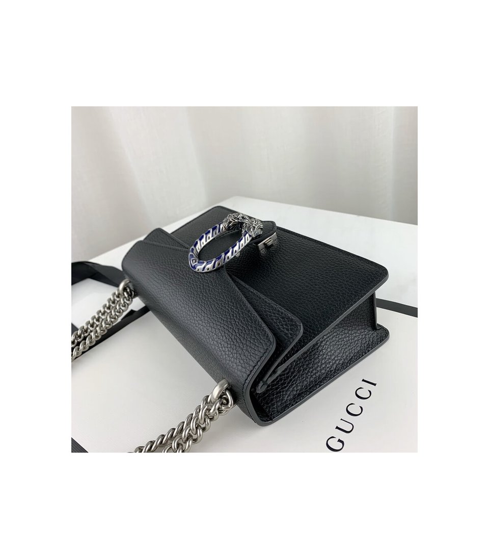 Gucci Dionysus Small Shoulder Bag in Black Leather view 9