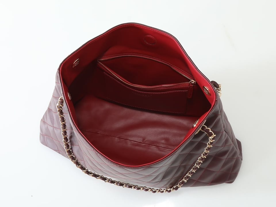 Chanel Tote Spring Summer 2026 Lambskin Burgundy 40cm/15.7in AS6241 view 7