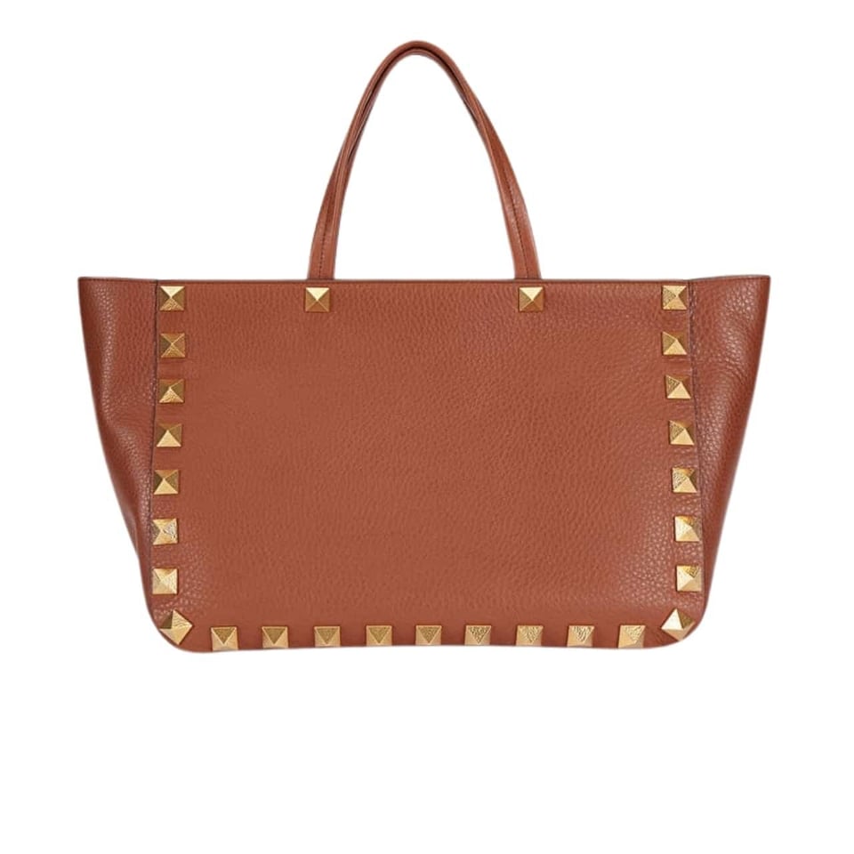 Valentino Garavani Rockstud Tote Bag Brown 40Cm view 2