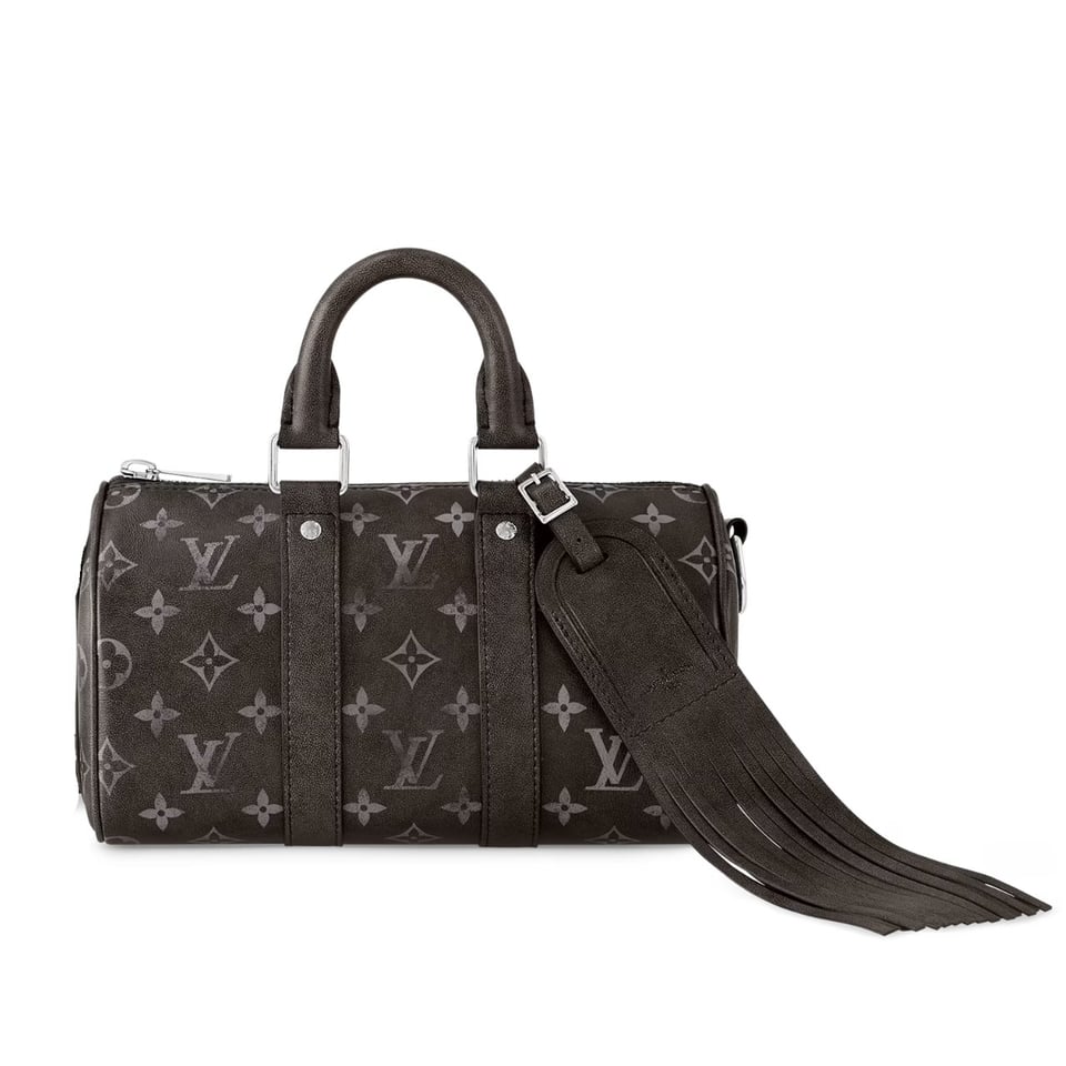 Louis Vuitton Keepall Bandouli Re 25 Bag Monogram Brushed Cowhide Black 25Cm M11595 view 2