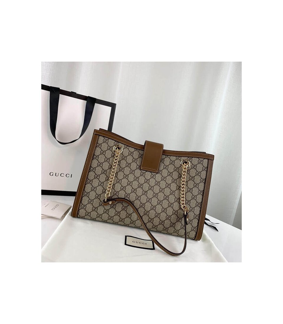 Gucci Padlock Medium GG Shoulder Bag Brown view 5