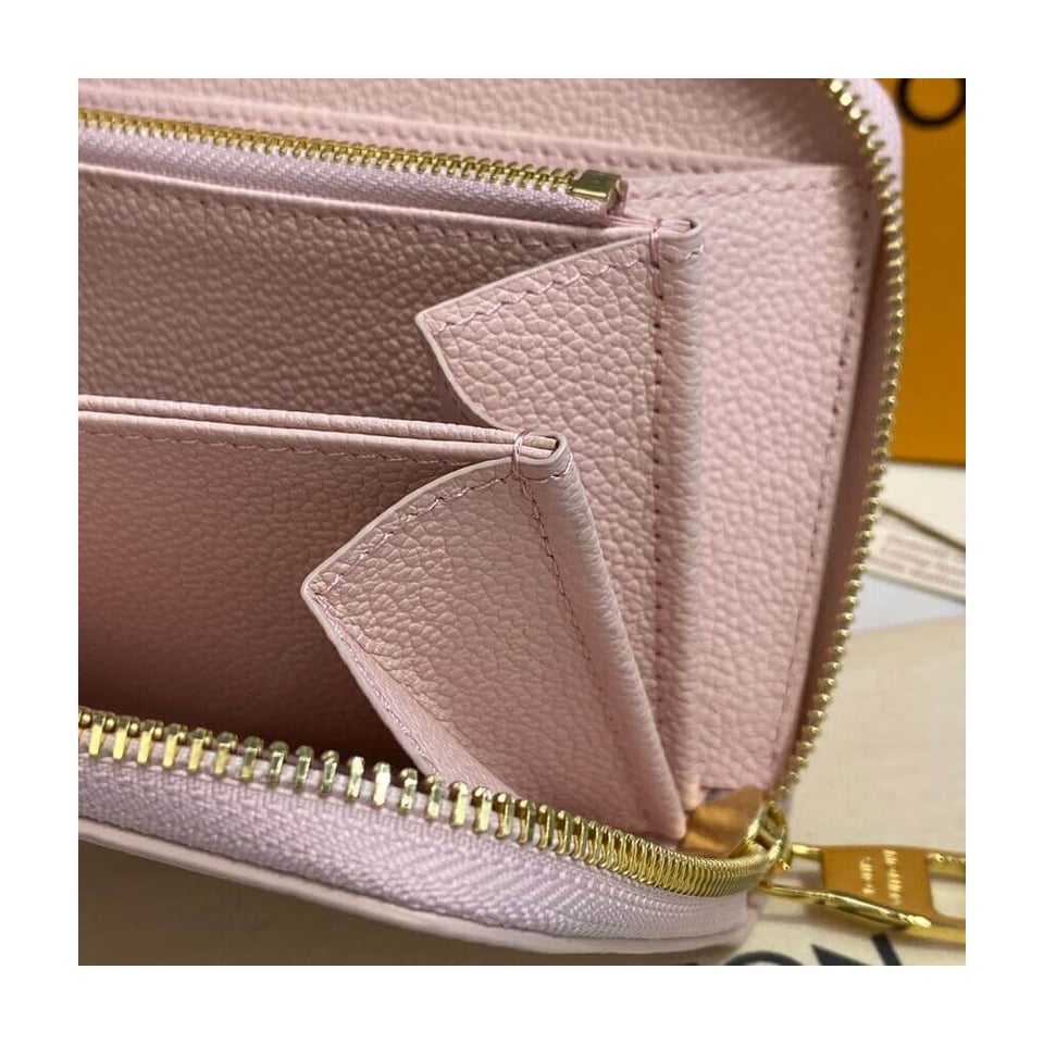 Louis Vuitton Monogram Empreinte Leather Zippy Wallet Pink view 8