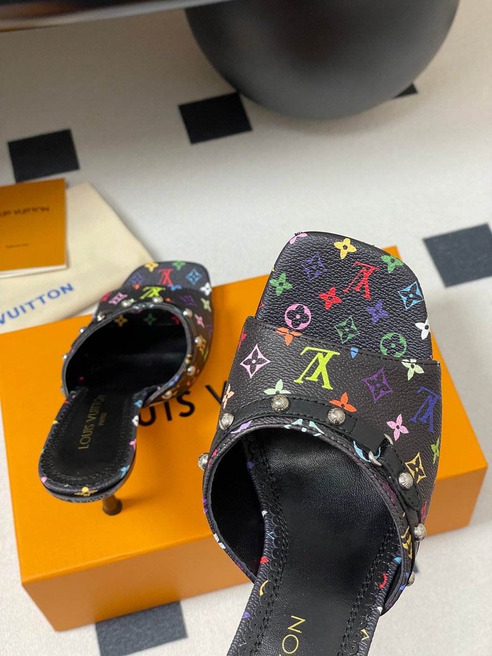 Louis Vuitton LV x TM 6AM Mule 1AGWT2 Black view 9