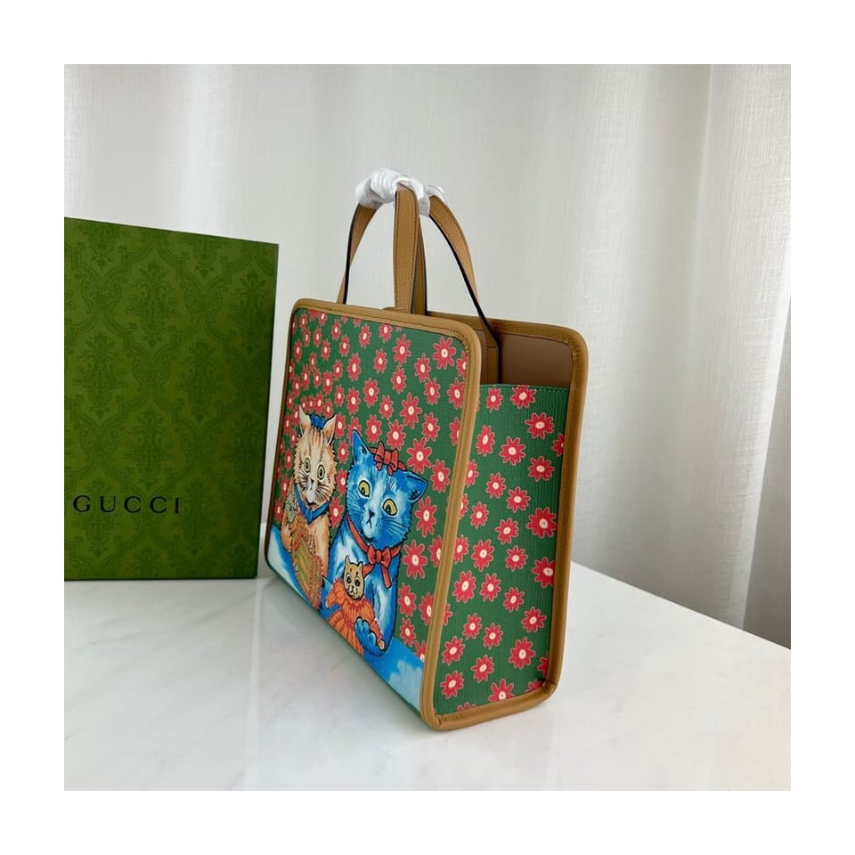 Gucci Kitten Print Tote Bag view 5