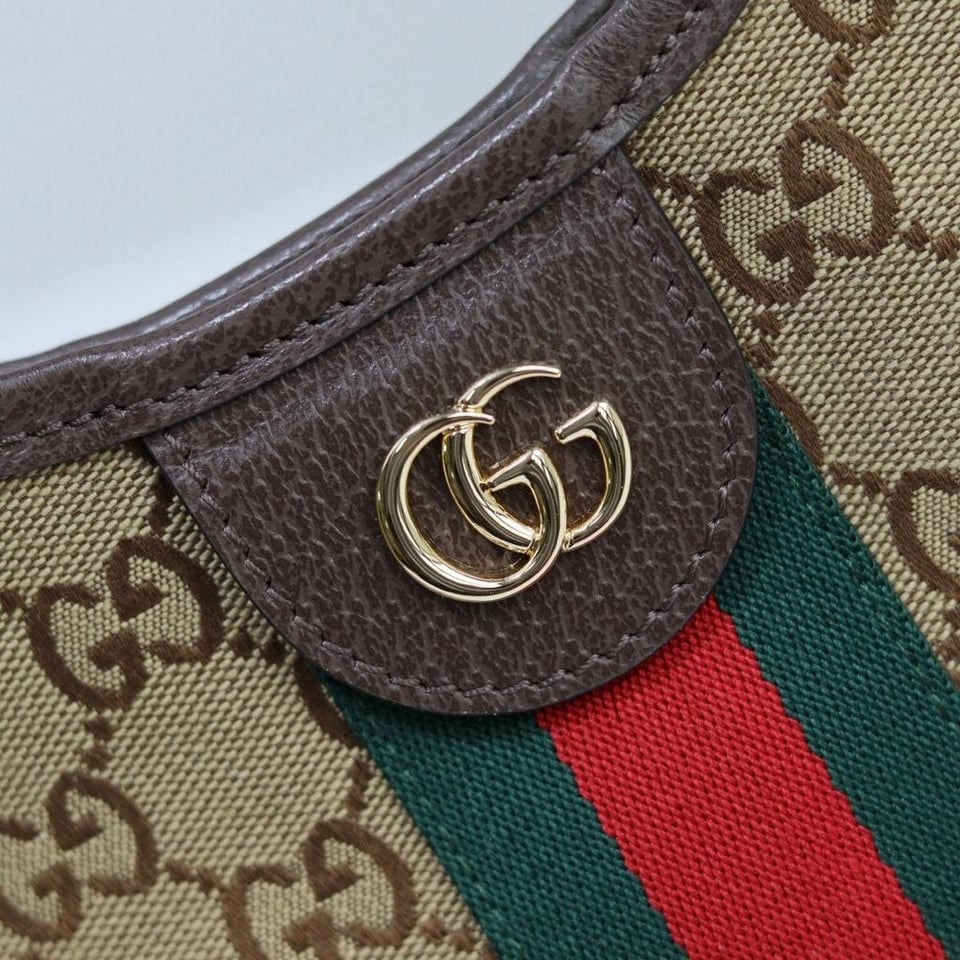 Gucci Giglio small Tote Bag 25cm/9.8in Beige And Brown 860845 view 8
