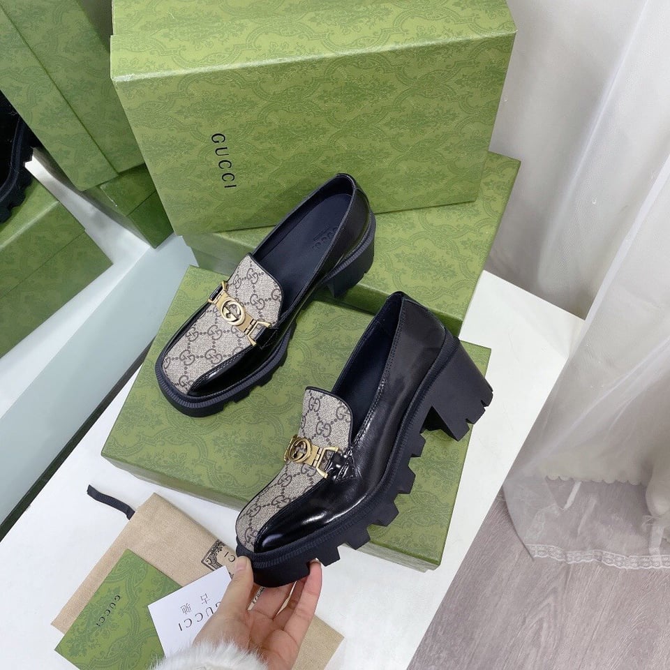 Gucci Ladies Interlocking Double G Loafers 670417 Dksm0 1063 view 11
