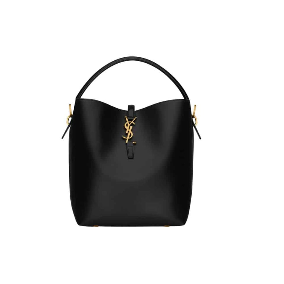 Saint Laurent Le 37 In Shiny Leather Black 25Cm