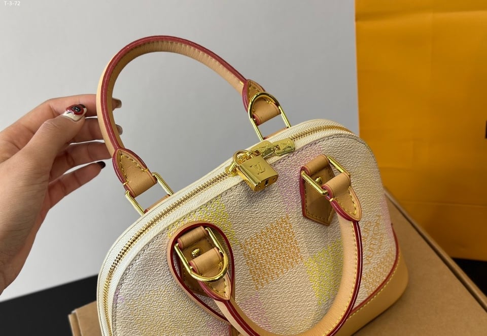 Louis Vuitton Alma Bb Damier Canvas Peach 23Cm N40516 view 4