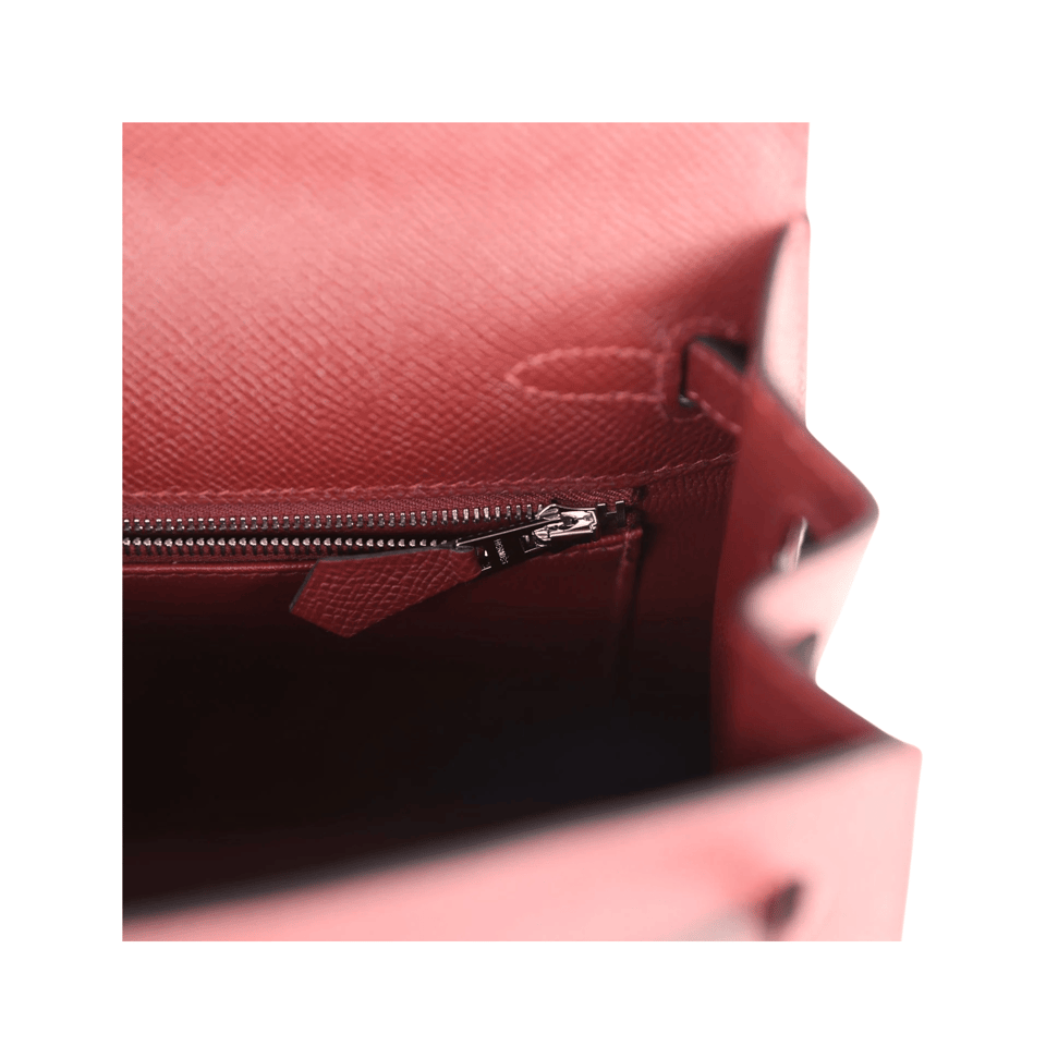 Hermes Kelly 25 Bag In Burgundy Epsom Leather For Women 25cm/10in view 4