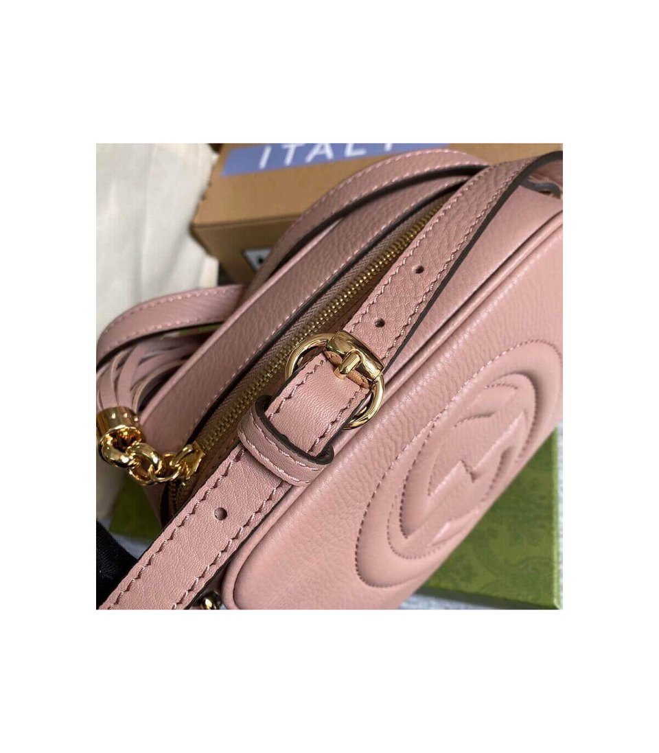 Gucci Soho Small Leather Disco Bag Pink view 12