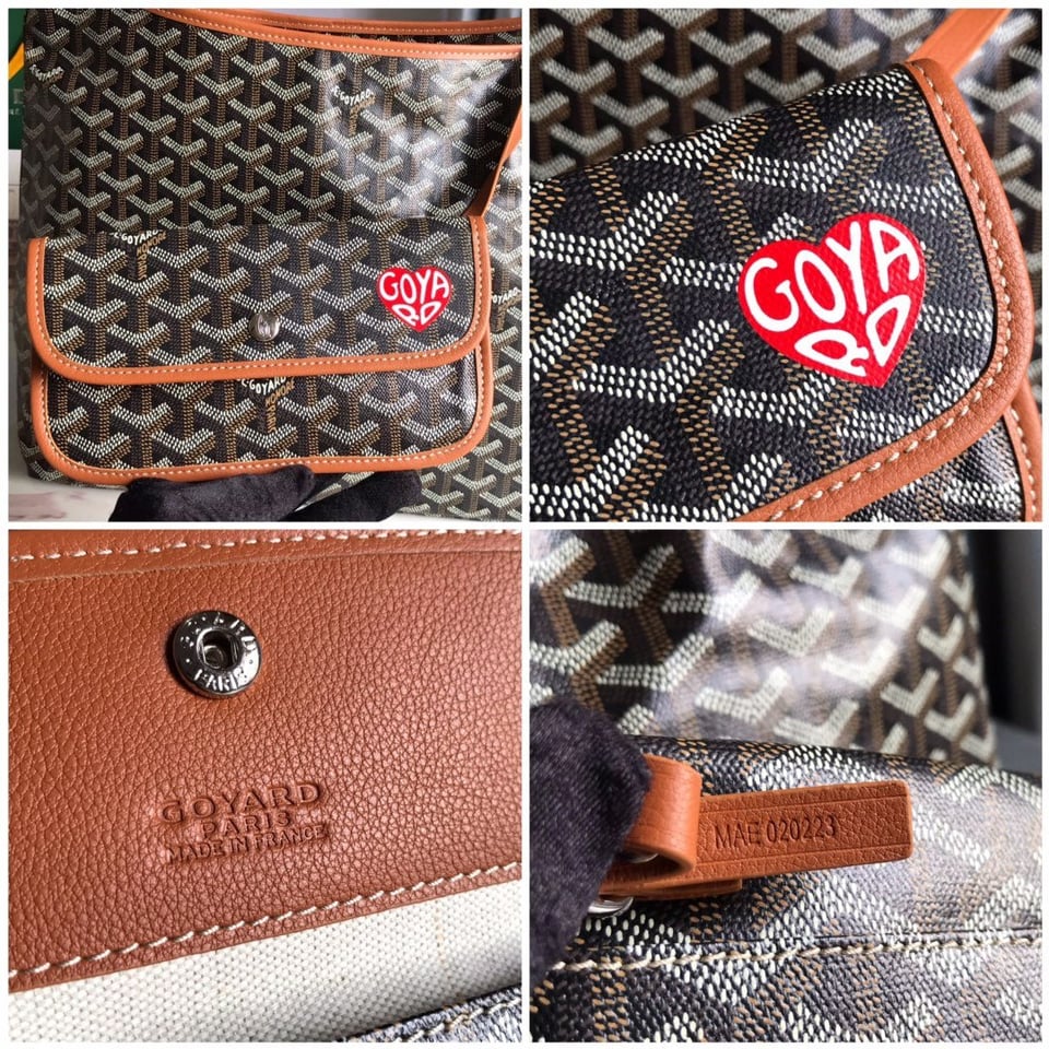 Goyard Hobo Boheme 42Cm Black And Tan Canvas view 6