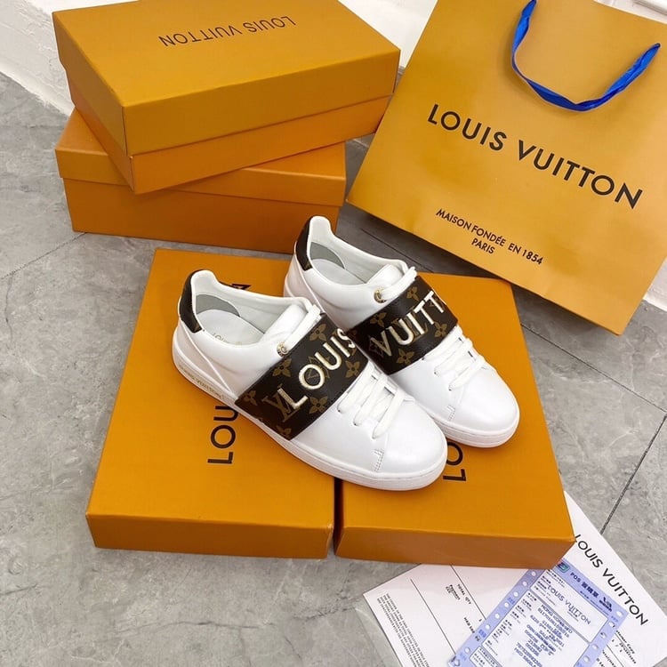 Louis Vuitton Frontrow Logo Monogram Strap White view 6