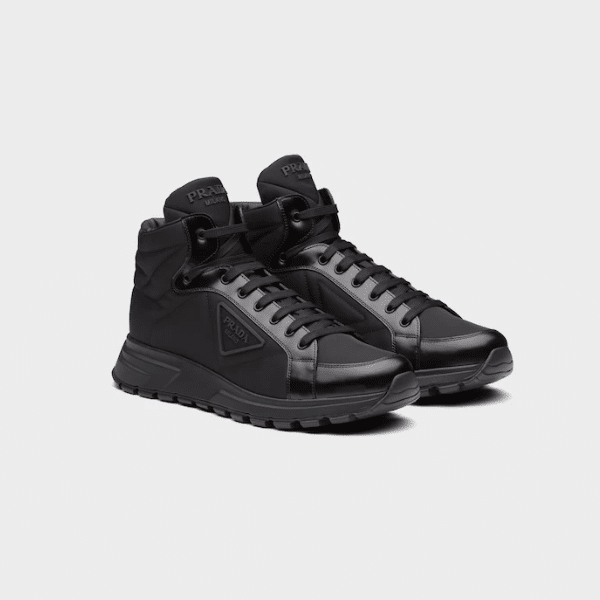 Prada Prax 01 Re-Nylon And Brushed Leather Sneakers Black 4T35923Lf5F0002 view 2
