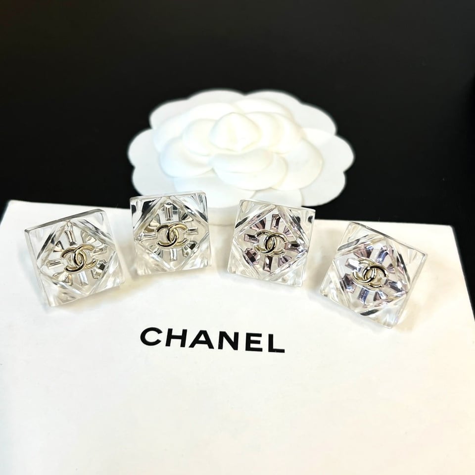 Chanel Cc Earrings Gold view 3