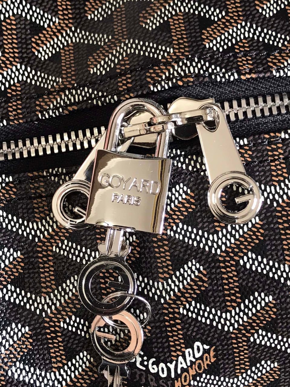Goyard Boston 50 Bag Cm Black Goyardine Canvas And Calfskin Trim view 9