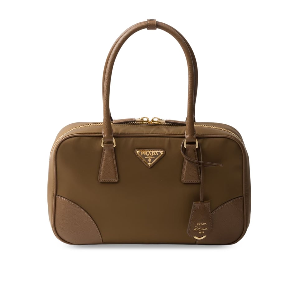 Prada Re Edition 1978 Medium Re Nylon And Saffiano Two Handle Bag Cork Beige 30Cm view 2