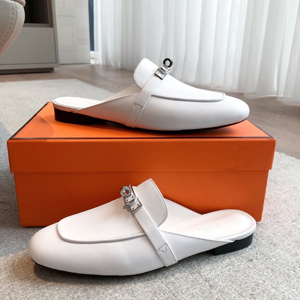 Hermes Oz Mule White view 7