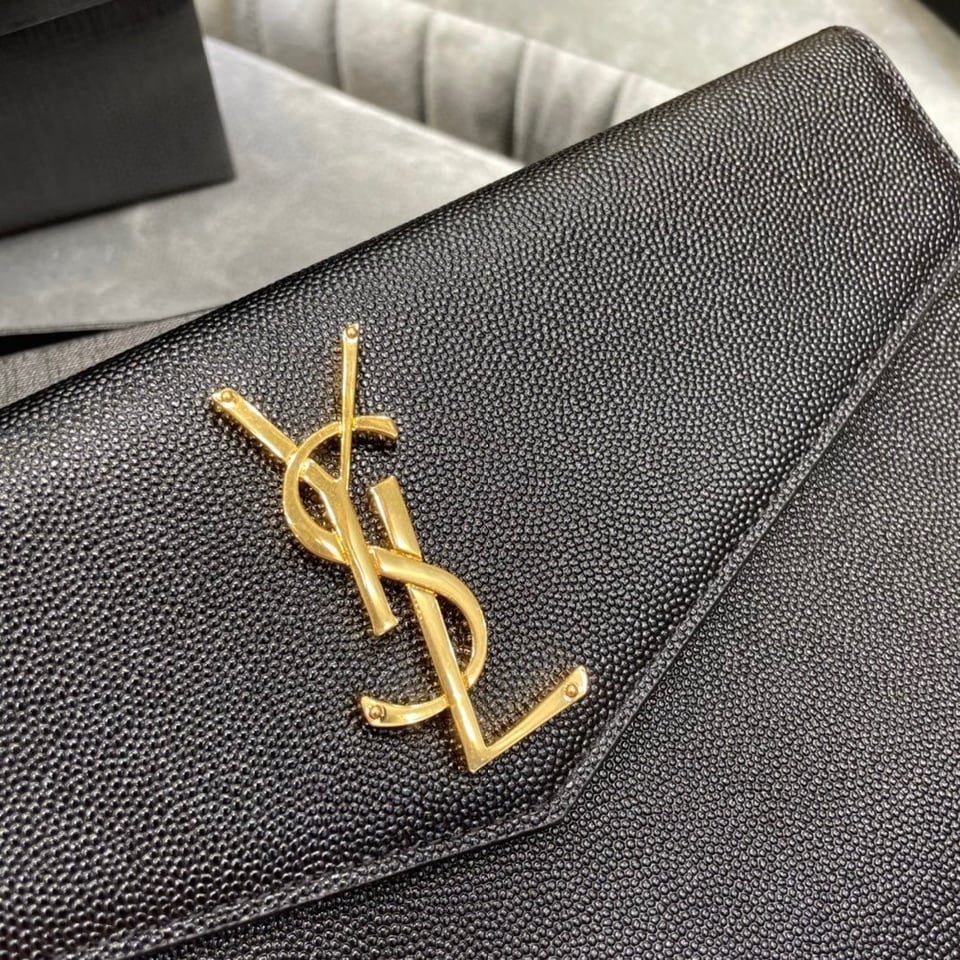 Saint Laurent Uptown Pouch In Grain De Poudre Embossed Leather view 5