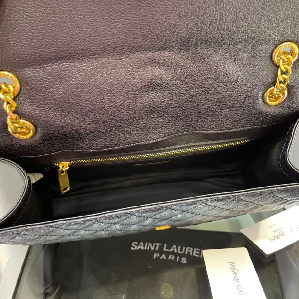 Saint Laurent Envelope Chain Bag In Mix Matelasse Grain De Poudre Embossed Leather 31Cm view 7