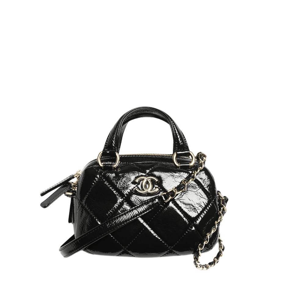 Chanel Mini Bowling Black Bag For Women 18cm/7.1in view 2