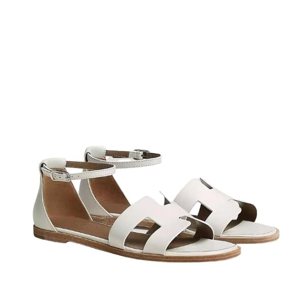 Hermes Santorini Sandal White H182139Z90350