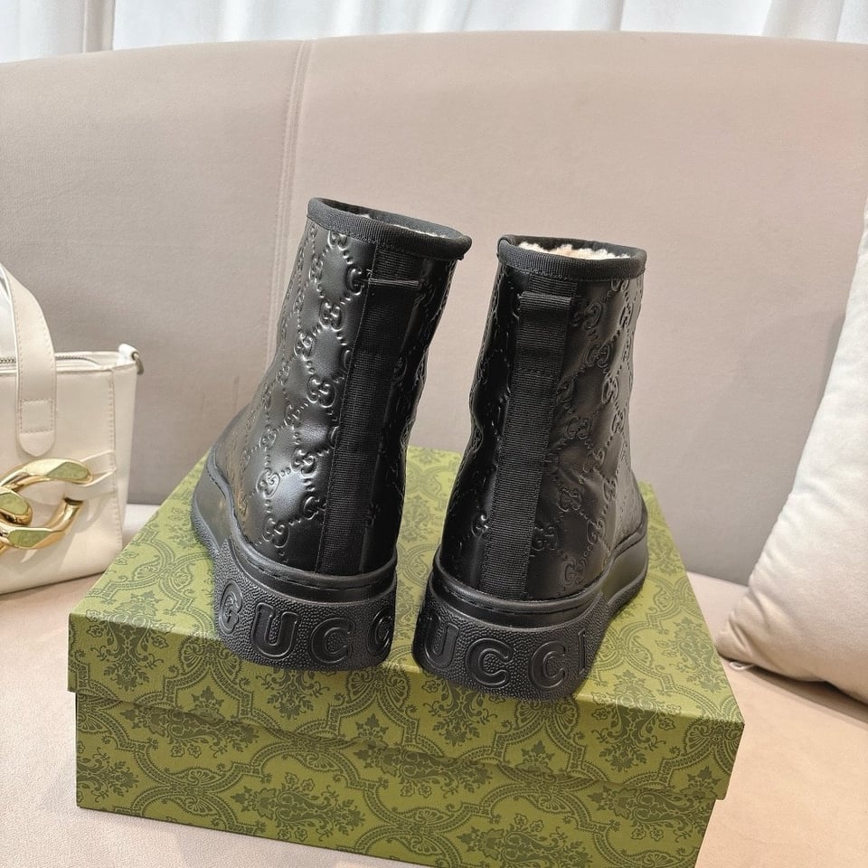 Gucci Women?S Boot Gg Leather Black view 9