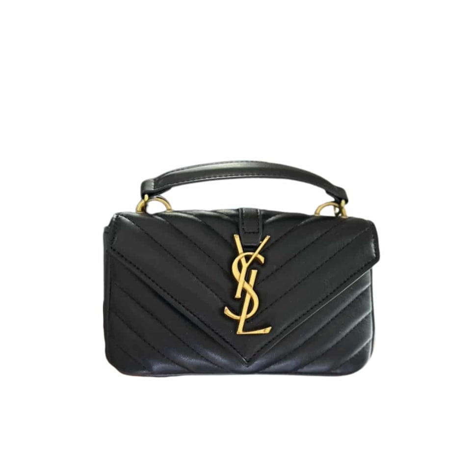 Saint Laurent College Mini Chain Bag Black 18Cm view 2
