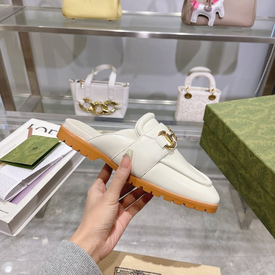 Gucci Women’S Mule With Horsebit White 771096 Aacai 9522 view 5