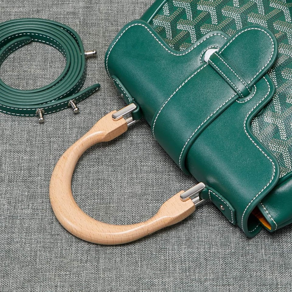 Goyard Saigon Souple Mini Bag Green Canvas 20cm view 7