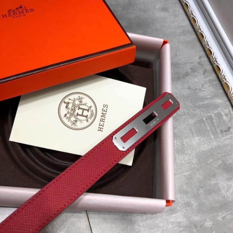 Hermes O’Kelly 24 Belt H07960 Burgundy view 3