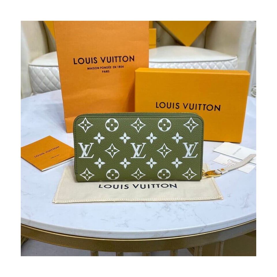 Louis Vuitton Monogram Empreinte Leather Zippy Wallet Khaki view 5