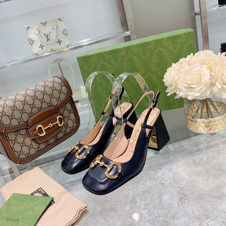 Gucci Women’S Mid Heel Slingback With Horsebit Black ?643892 C9D00 1000 view 10