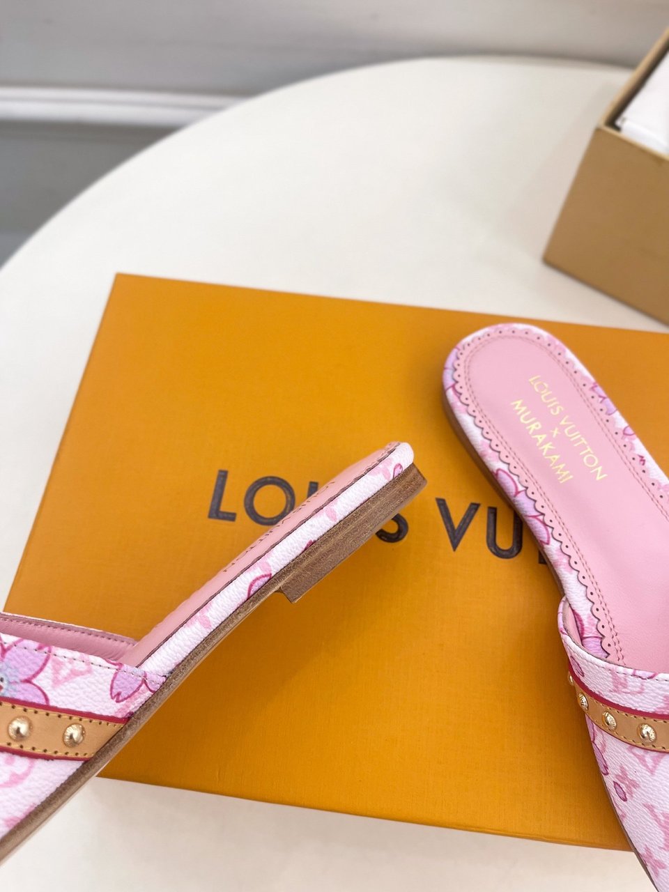 Louis Vuitton x Takashi Murakami Cherry Blossom Flat Slide Sandal view 10