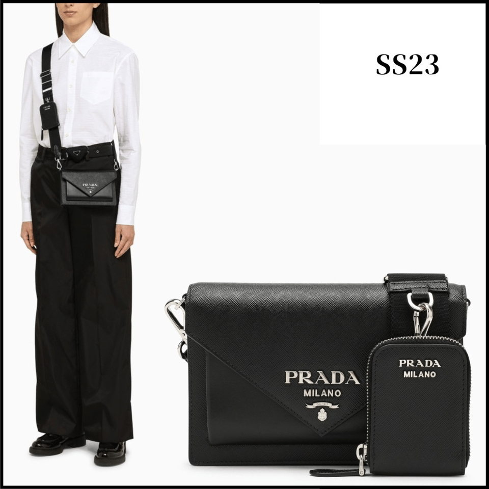 Prada Saffiano Leather Mini Envelope Bag 20cm/ 7.9in view 12
