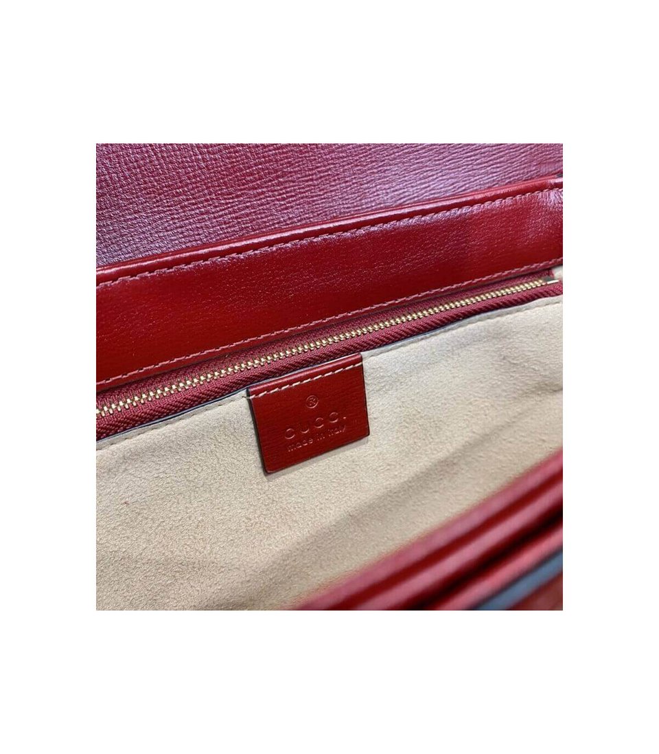 Gucci 1955 Horsebit Red GG Supreme Canvas Shoulder Bag 25cm view 14