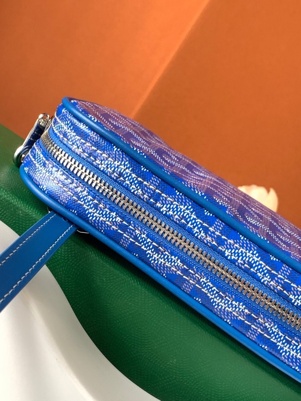 Goyard Yona Bag Coated MM 21Cm Sky Blue Canvas view 8