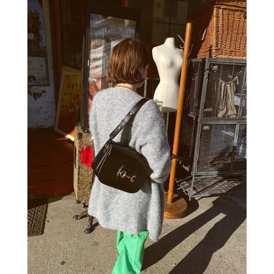 Gucci Horsebit 1955 Shoulder Bag In Black Leather view 10